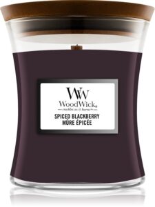 Woodwick Medium Hourglass Scented Candle Spiced Blackberry with Crackling